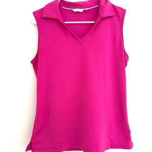 Lady Hagen Fuchsia Sleeveless Athletic Tank Top